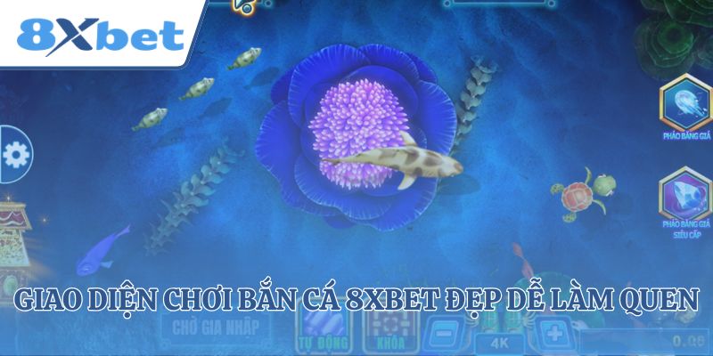Giao diện chơi bắn cá 8xbet đẹp dễ làm quen