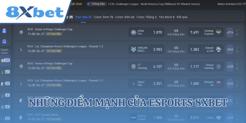 Những điểm mạnh của ESPORTS 8xbet