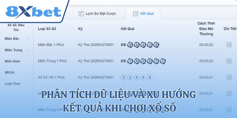 Phân tích dữ liệu và xu hướng kết quả khi chơi xổ số