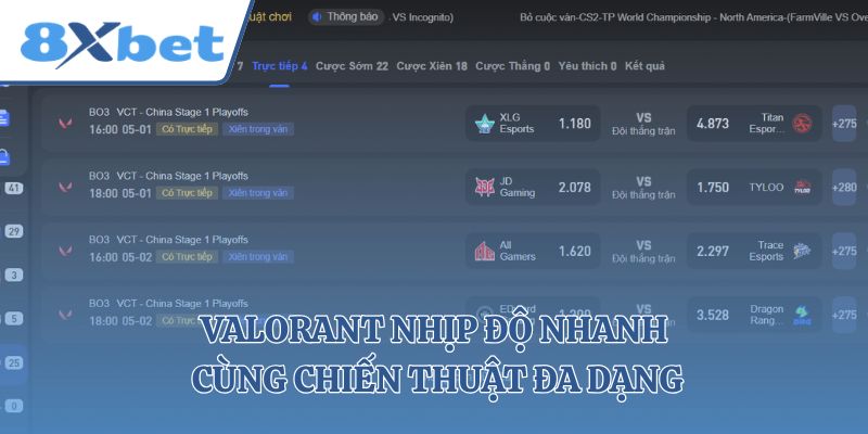 Valorant nhịp độ nhanh cùng chiến thuật đa dạng